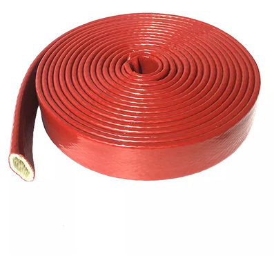 Silikon Kauçuk Kaplı E Sınıfı Fiberglas Yanmaz Hortum Kovanı Yangın Dayanımı