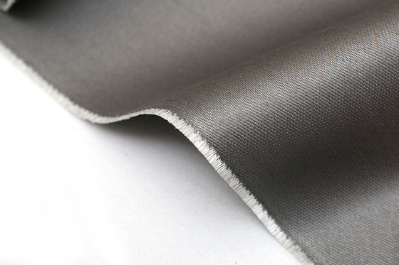 Gri Silikon Takviyeli Fiberglas Kumaş Duman Ve Yangın Perdesi Kumaşları