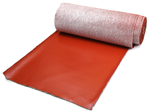 3.0mm Tekstüre Yanmaz Fiberglas Kumaş Kırmızı Silikon Kaplama
