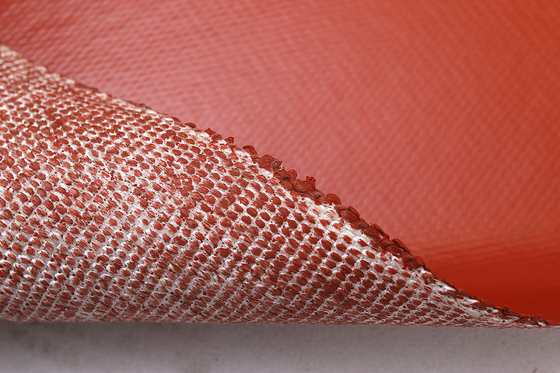 3.0mm Tekstüre Yanmaz Fiberglas Kumaş Kırmızı Silikon Kaplama