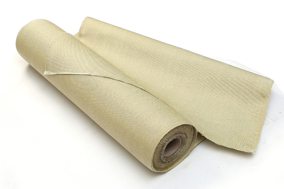 Silika Yüksek Sıcaklık Fiberglas Kumaş Vermikülit Kaplı