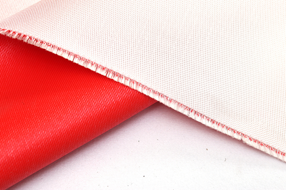0.45mm Kırmızı Silikon Kaplı Isı Yalıtımı Fiberglas Kumaş 1/3 Dimi Örgü