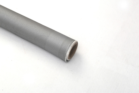 Kaynak Battaniyesi İçin Gri Poliüretan PU Kaplı Fiberglas Kumaş 0.9mm