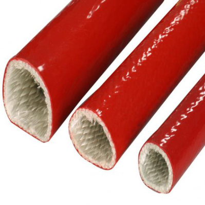 Yüksek Sıcaklık Kırmızı Silikon Kauçuk Fiberglas Kılıf Hortumu ve Kablosu
