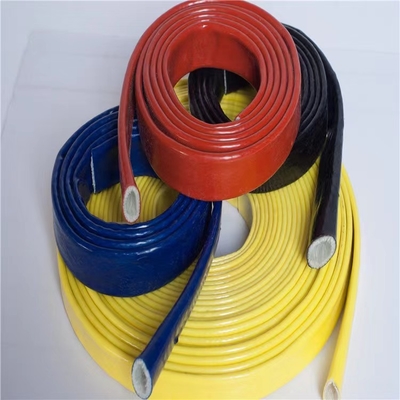 Isıya Dayanıklı Silikon Kauçuk Fiberglas Kılıf Yüksek Sıcaklık Yangın Kovanları