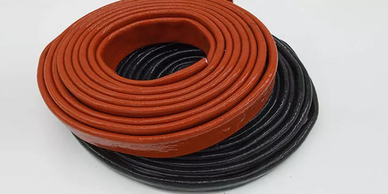 Silikon Kauçuk Kaplı Fiberglas Kablo Kılıfı Termal Koruma Yangın Kılıfı