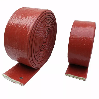 Silikon Kauçuk Kaplı Fiberglas Kablo Kılıfı Termal Koruma Yangın Kılıfı