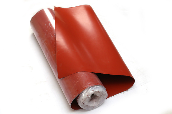 Isı Direnci ile Kırmızı Silikon Kauçuk Kaplı Fiberglas Kumaş
