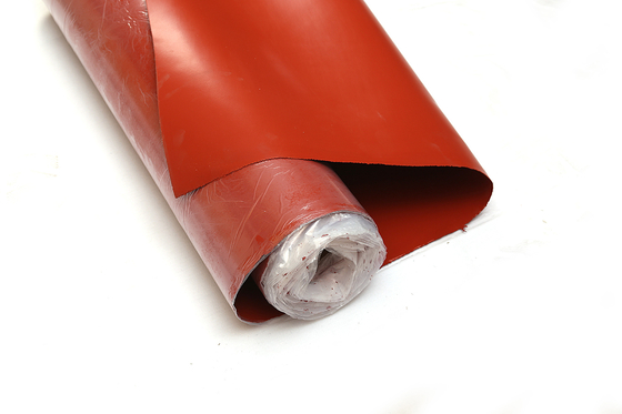 Isı Direnci ile Kırmızı Silikon Kauçuk Kaplı Fiberglas Kumaş
