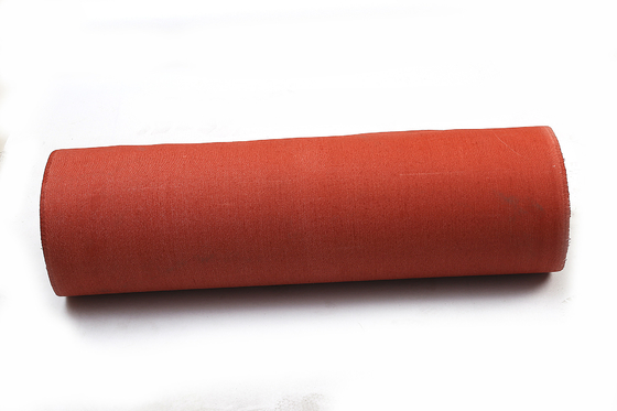 Genleşme Derzi Yanmaz Kumaş Rulosu İçin Kırmızı Silikon Kaplı Fiberglas Kumaş